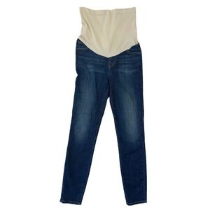J. Brand Maternity Over The Belly Band Sublime Blue Skinny Jeans SZ 26 Pregnancy